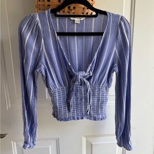 American Eagle Outfitters Tie Front Blouse